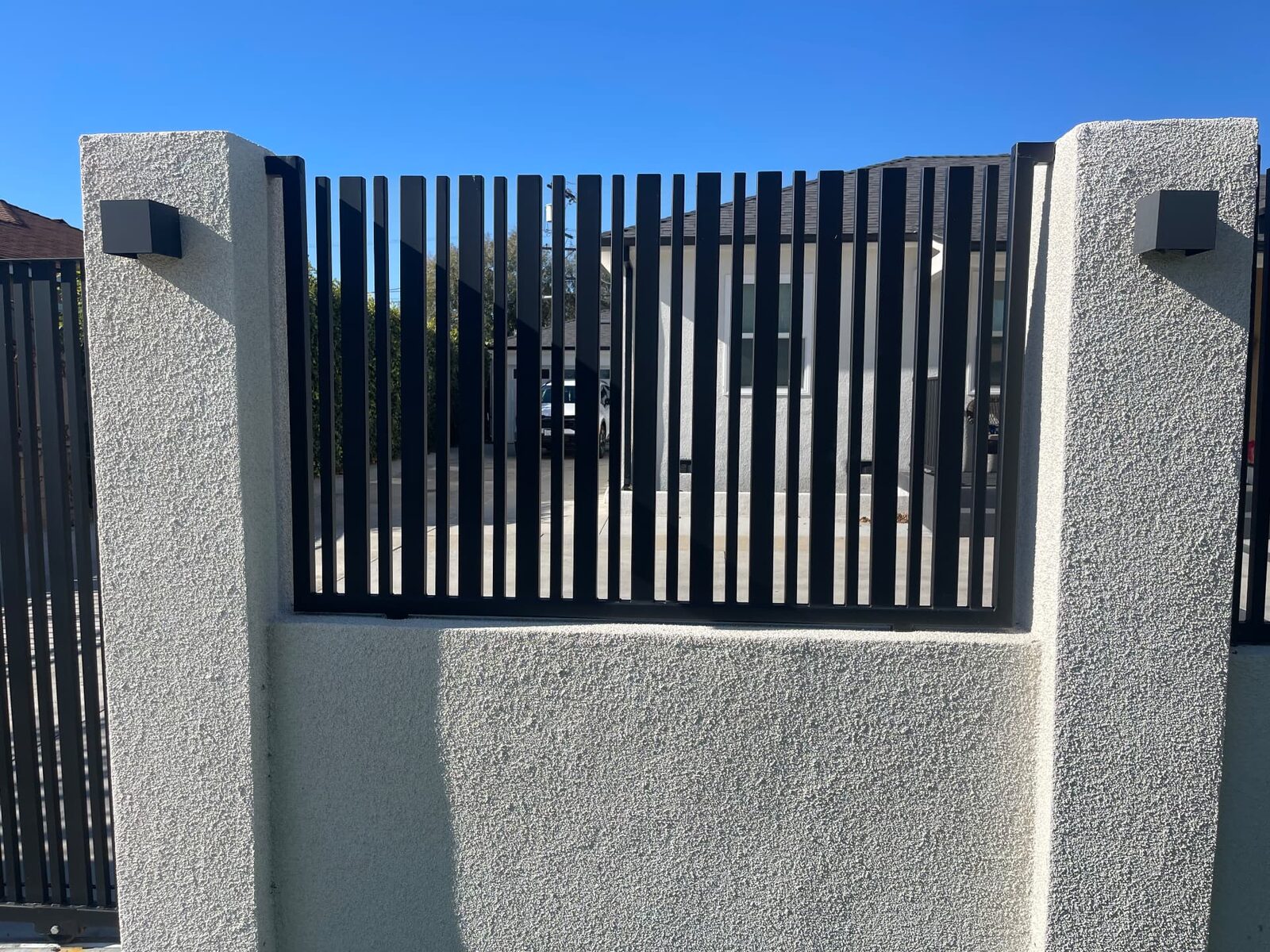Black Slat Pedestrian Gate