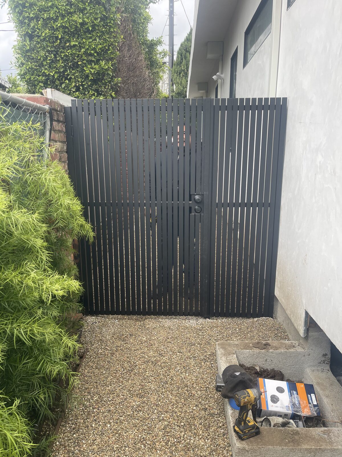 Charcoal Slat Double Side Gate