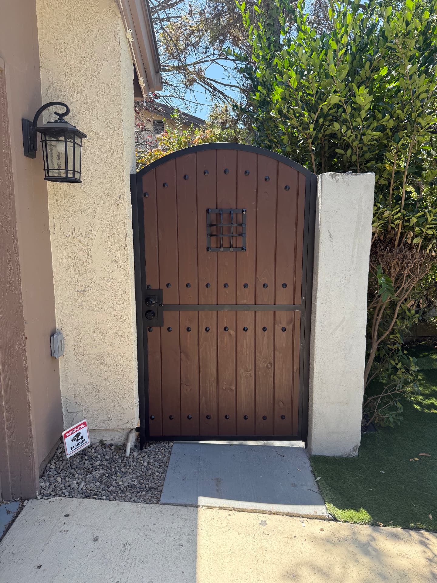 Arched Wood & Iron Side Gate