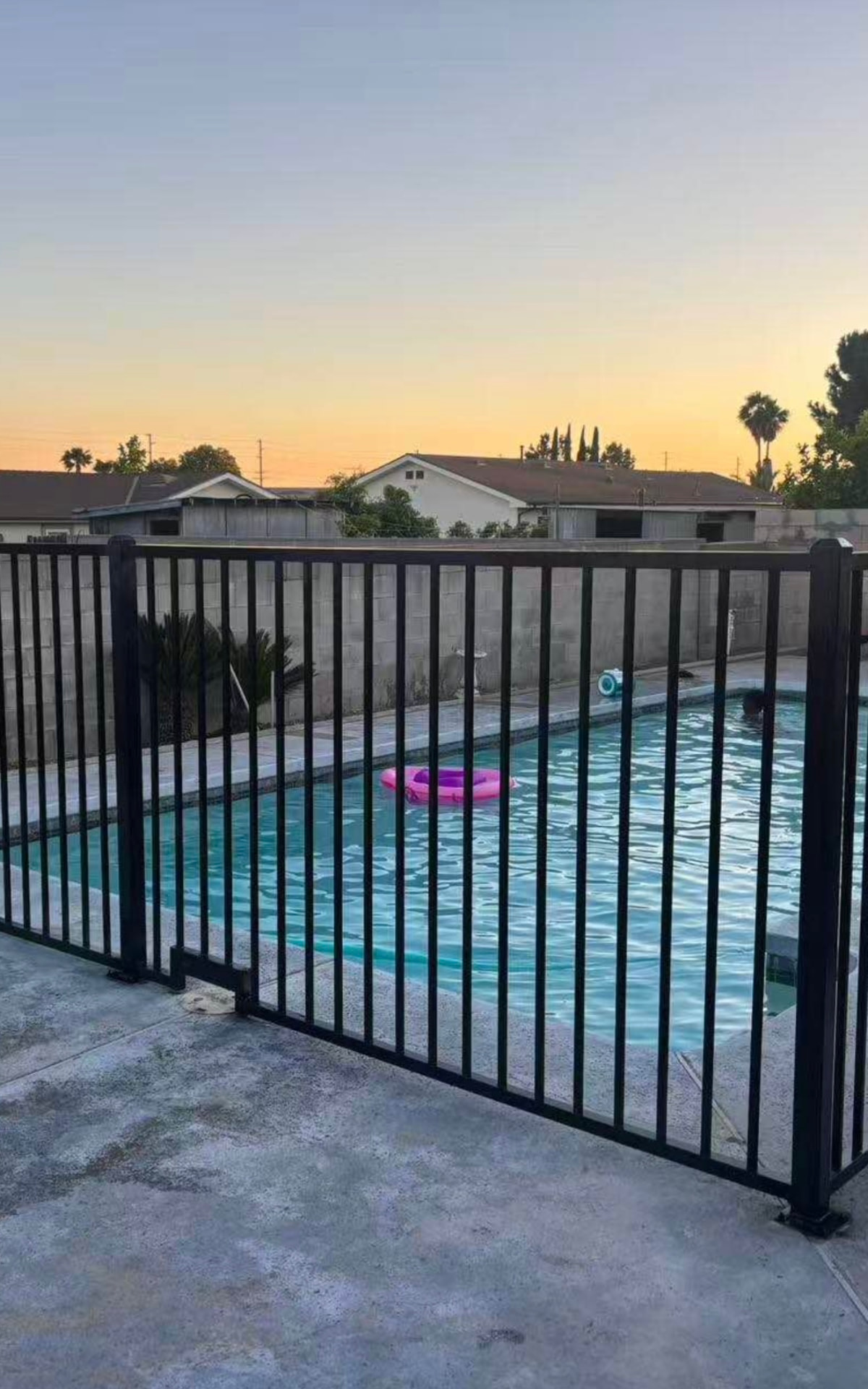 Black Pool Safety Fence & Gate